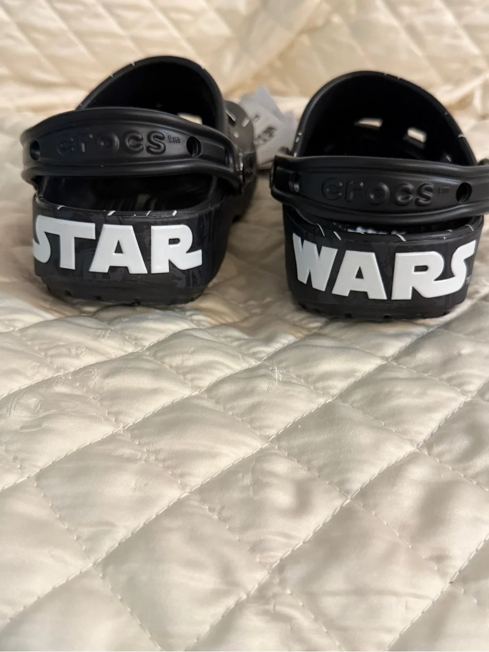 Crocs x Star Wars Hyperspace Classic Clog Kids J2 Black w/ Jibbitz NWT Rare - Picture 4 of 7